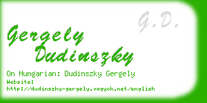 gergely dudinszky business card